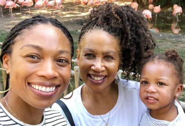 Marlean Felix with her daughter Allyson Felix and granddaughter.